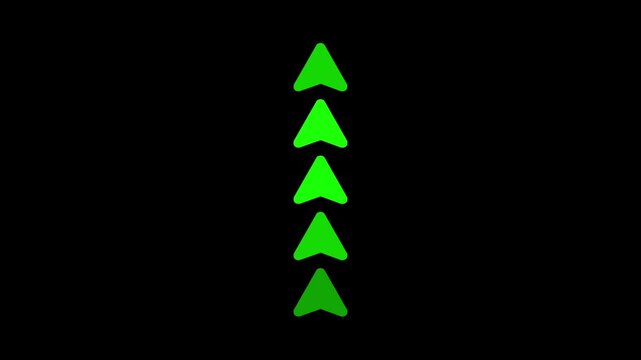 Up Arrow Graphic Loop &ndash; Flow and Progress Indicator Upward Movement Arrow &ndash; Animated UI Direction
