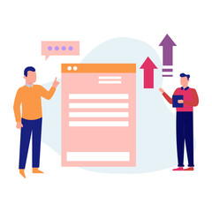 Business people exchanging thoughts