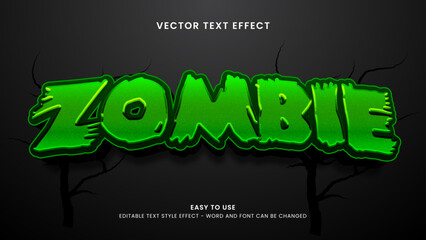 zombie editable text effect
