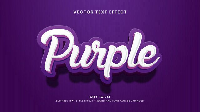 purpple editable text effect