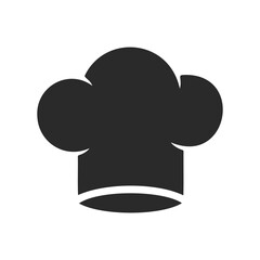 Obraz premium Black chef hat icon isolated on white background