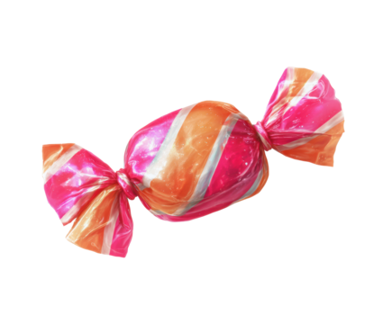 Colorful candy wrapped in bright plastic for festive occasions
