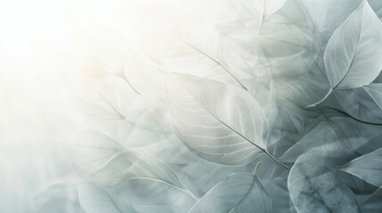 Fototapeta premium Delicate, translucent leaves in muted tones.