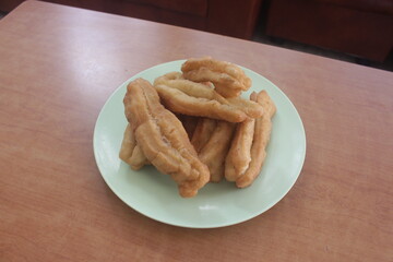 fried street food named cakue or cakwe originated from china