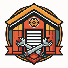 Vector logo of car parts, auto repair