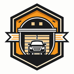 Vector logo of car parts, auto repair