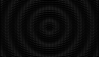 3D wavy black background with ripple effect. Grid surface with particle. Vector illustration for cover, card, postcard, interior design, banner