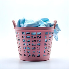 modern laundry basket isolated on white background