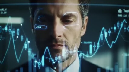 Businessman Analyzing Stock Market Data. - Powered by Adobe