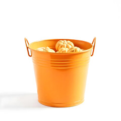 metal bucket isolated on white background