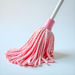 cleaning mop isolated on white background