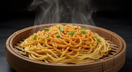 Enjoying a Delicious Bowl of Spaghetti with Fresh Ingredients