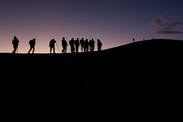 silhouette of a man on the mountains