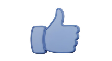 Blue Thumbs Up Symbol Approval Confirmation Like Button Graphic Resource Social Media Marketing Feedback Agreement Icon