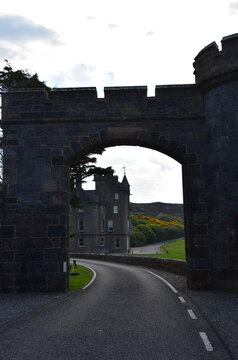View of Amhuinnsuidhe Castle Under a Portcullis