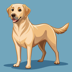 labrador retriever dog vector art illustration