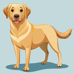 labrador retriever dog vector art illustration