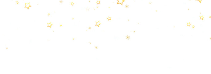 Beautiful image of golden stars falling on a white background. Perfect for celebrations.
