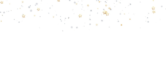 Sparkling festive background with gold and silver stars. Perfect for holidays.