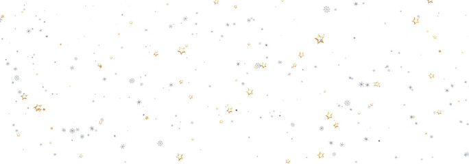 Sparkling festive backdrop with gold and silver stars. Perfect for holidays, celebrations, and more.