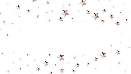 Elegant rose gold stars scattered on a white background. Perfect for celebrations, holidays, or adding sparkle to your d