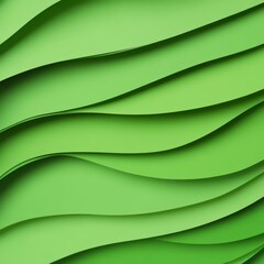 Abstract Green Wave Paper Layers Background, Green Background, Wave Background
