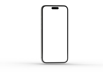 High-quality image of a modern smartphone with a blank screen, perfect for app presentations or website mockups.