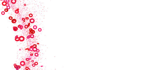 Abstract festive background with pink and red circles. Perfect for celebrations, parties, and events.