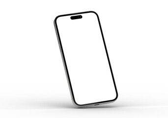 High-quality image of a modern smartphone with a blank screen, perfect for app presentations or website mockups.