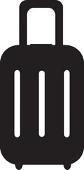 Rolling Suitcase Icon Simple Luggage Silhouette