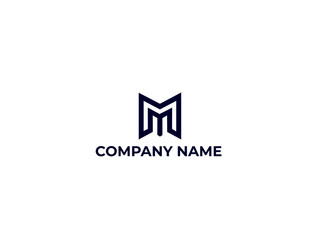 latter M logo design icon brand