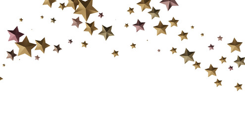 Beautiful background image of gold and pink stars scattered on white. Perfect for celebration designs.