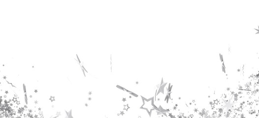 Festive silver star confetti background perfect for holidays, celebrations, and more.