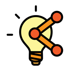 Idea Sharing Vector Filled Icon Design