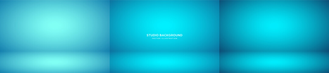 Empty studio abstract background, soft spotlight effect, smooth gradient and subtle stage lighting. Perfect for product showcases, presentations, branding, elegant display setup. Vector illustration