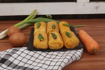 resoles on wooden table