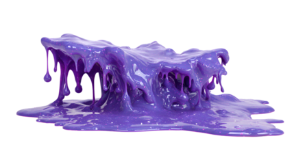 Purple Glitter Slime Splash Abstract Art