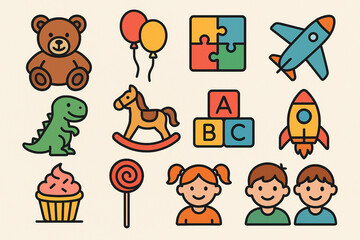 Children's Playtime Icons