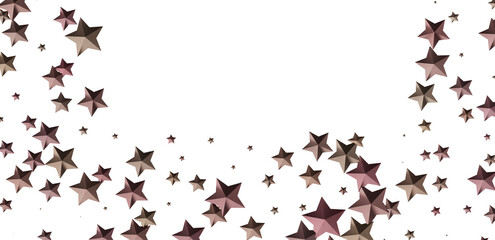 Beautiful brown stars scattered on white. Perfect for holidays, celebrations, and more!