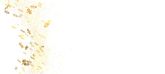 Abstract background with gold percentage signs. Perfect for sale banners, promotions, discounts.