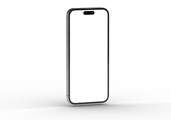 High-quality image of a modern smartphone with a blank screen, perfect for app presentations or website designs.