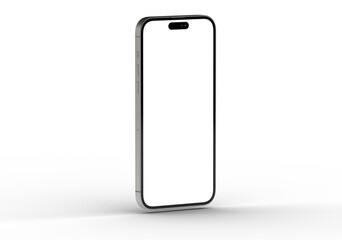 High-quality photo of a modern smartphone with a blank screen, perfect for app presentations or website designs.