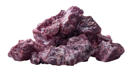 Obraz premium Rough Purple Crystals Mineral Specimen Raw Stones