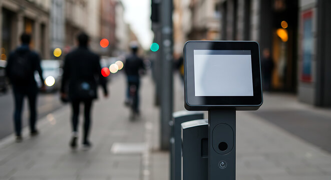 Urban E-Mobility Docking Station Blank Digital Screen