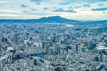 Obraz premium 台湾・台北101から市内（西側）の眺め