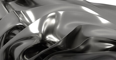High-resolution image of abstract metallic waves. Perfect for backgrounds, textures, and design...