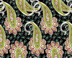 seamless pattern with paisley