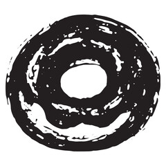 Hand-Drawn Donut Icon - Sweet Bakery Illustration