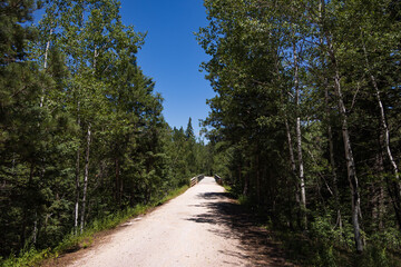 Fototapeta premium Wooden bridge on the George S. Mickelson trail, South Dakota