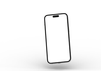 High-quality image of a modern smartphone with a blank screen, perfect for app presentations or website mockups.